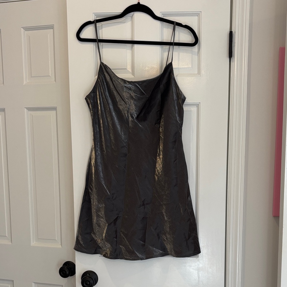 Metallic Slip Dress